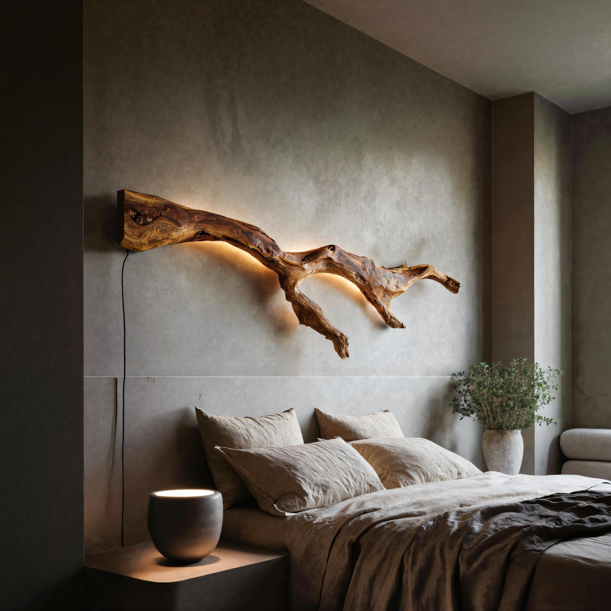 Modern Organic Wall Light Branch For Bedroom