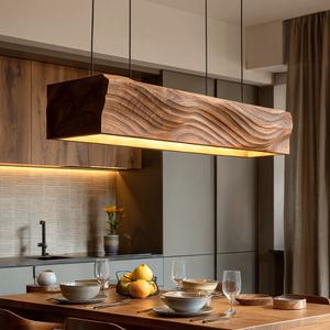 Artistic Wooden Ceiling Light For Dining Room