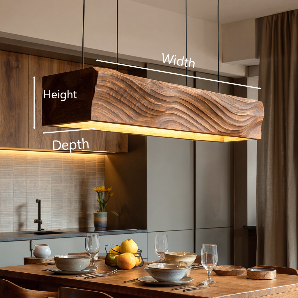 Artistic Wooden Ceiling Light For Dining Room