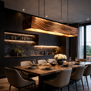 Artistic Wooden Ceiling Light For Dining Room