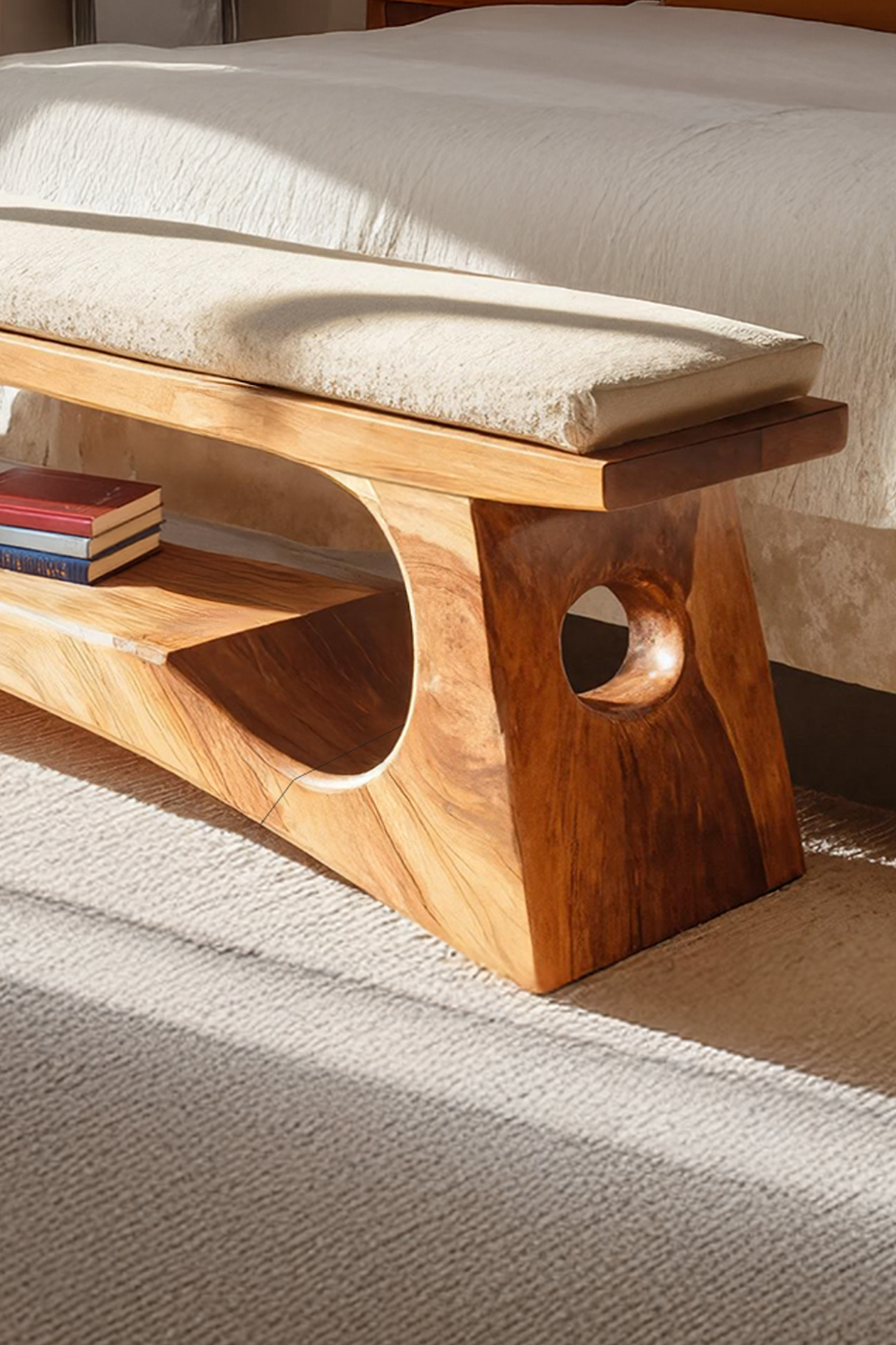 Modern Wooden Bench For Natural Bedroom Decor