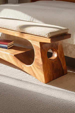 Modern Wooden Bench For Natural Bedroom Decor