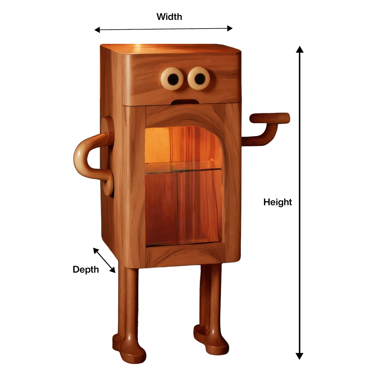 Whimsical Robot Nightstand For Kids Bedroom Or Playroom