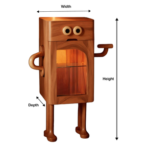 Whimsical Robot Nightstand For Kids Bedroom Or Playroom