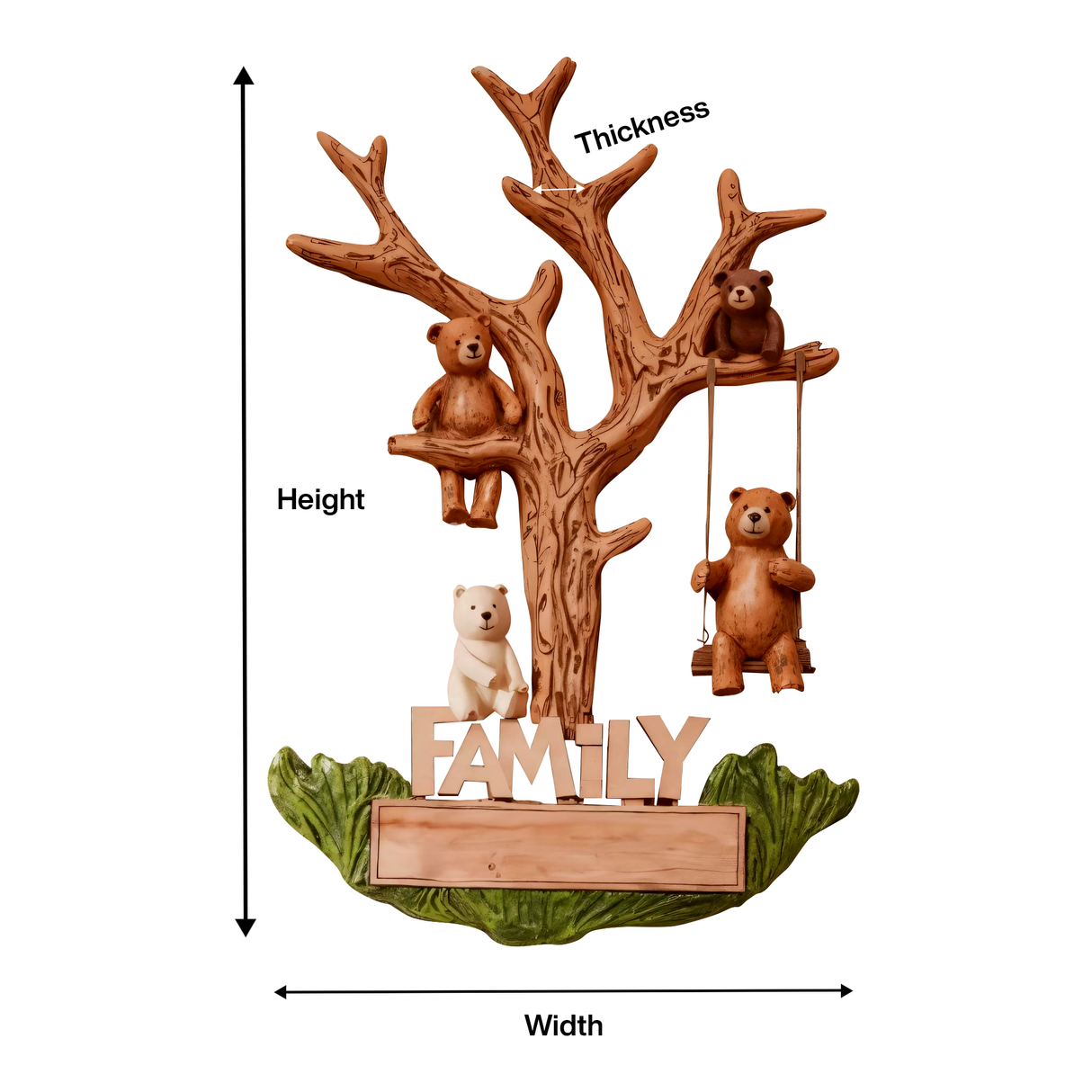 Rustic Bear Family Wall Art For Living Room Nursery Or Entryway