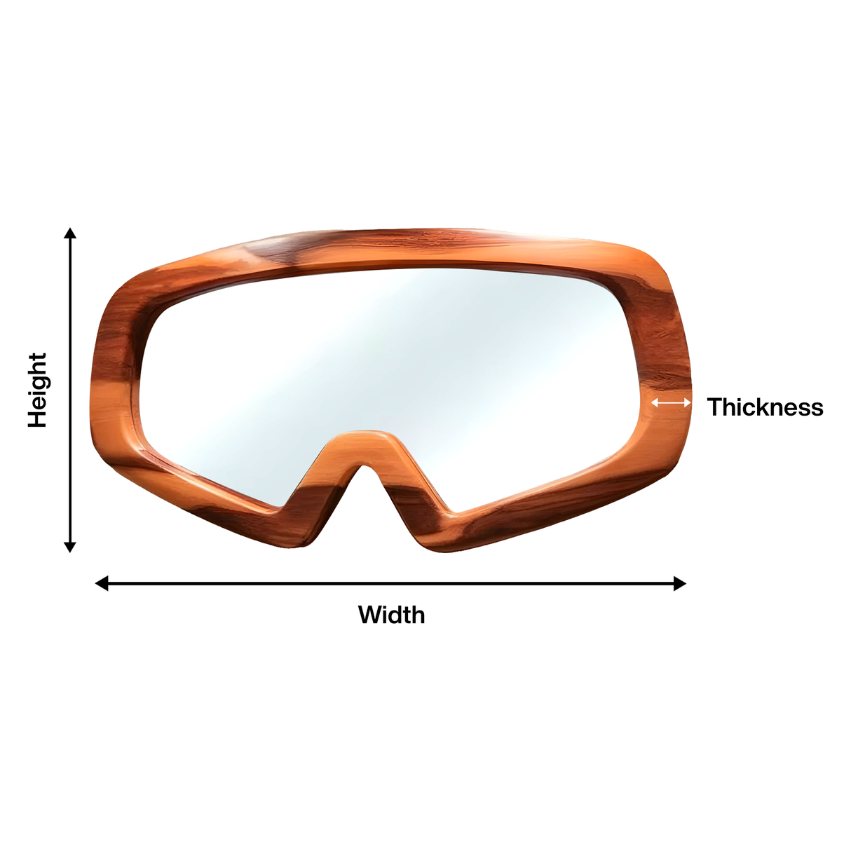 Artistic Goggle Shaped Mirror For Modern Bathroom Vanity
