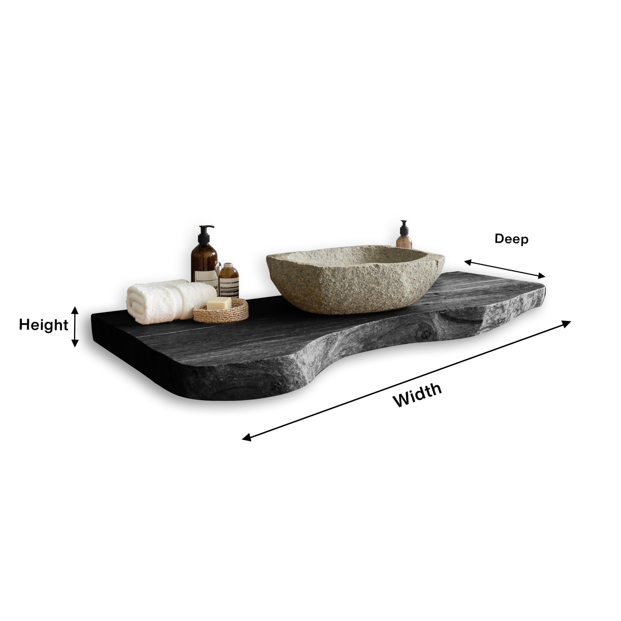Rustic Live Edge Vanity For Modern Bathroom Designs