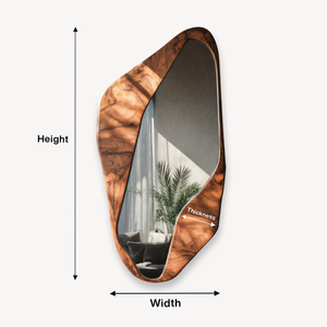 Organic Modern Wall Mirror With Irregular Frame For Living Room And Entryway