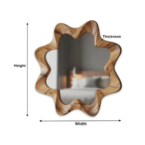 Modern Organic Wavy Flower Mirror Entryway Living Room Or Bedroom