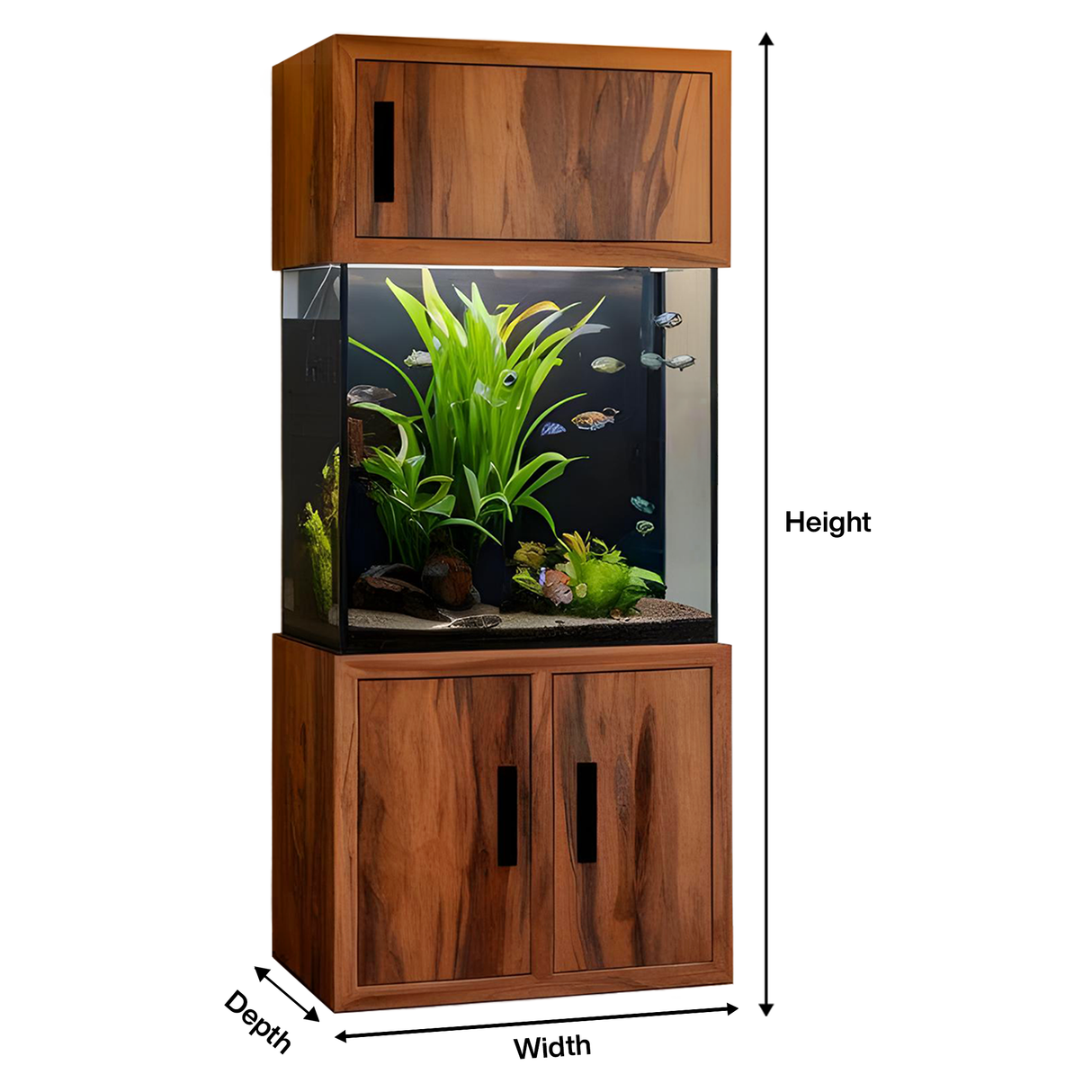 Rustic Aquarium Cabinet For Living Room Corner
