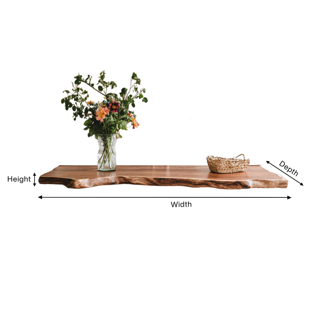 Farmhouse Live Edge Tabletop Charming Dining Room Decor