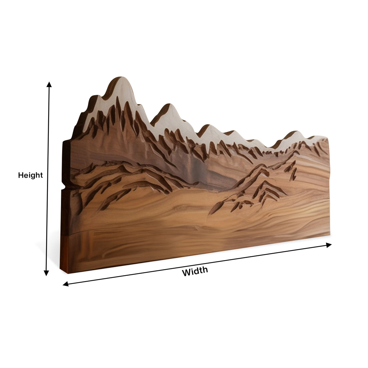 Rustic Style Mountain Carved Headboard Wall Art Bedroom