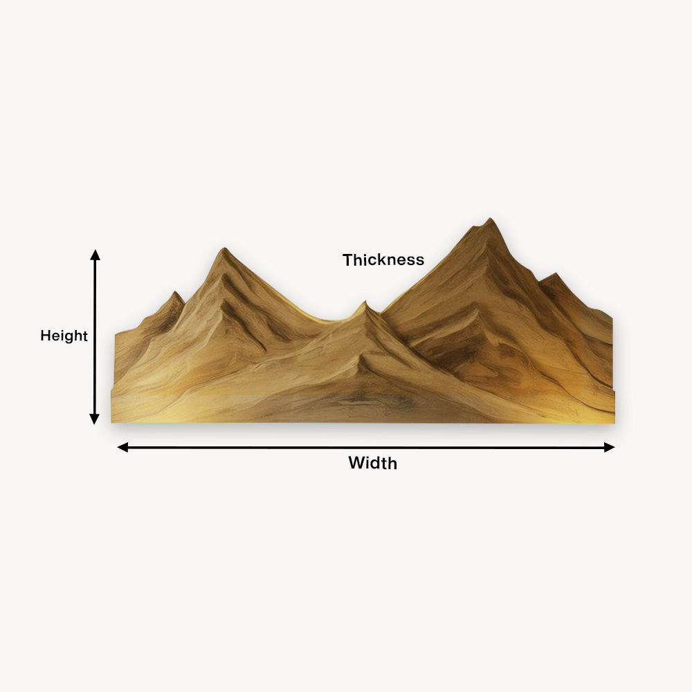 Rustic Mountain Wall Art Triptych Carving For Bedroom And Living Room