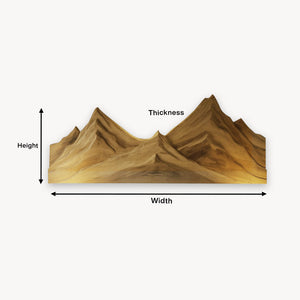 Rustic Mountain Wall Art Triptych Carving For Bedroom And Living Room