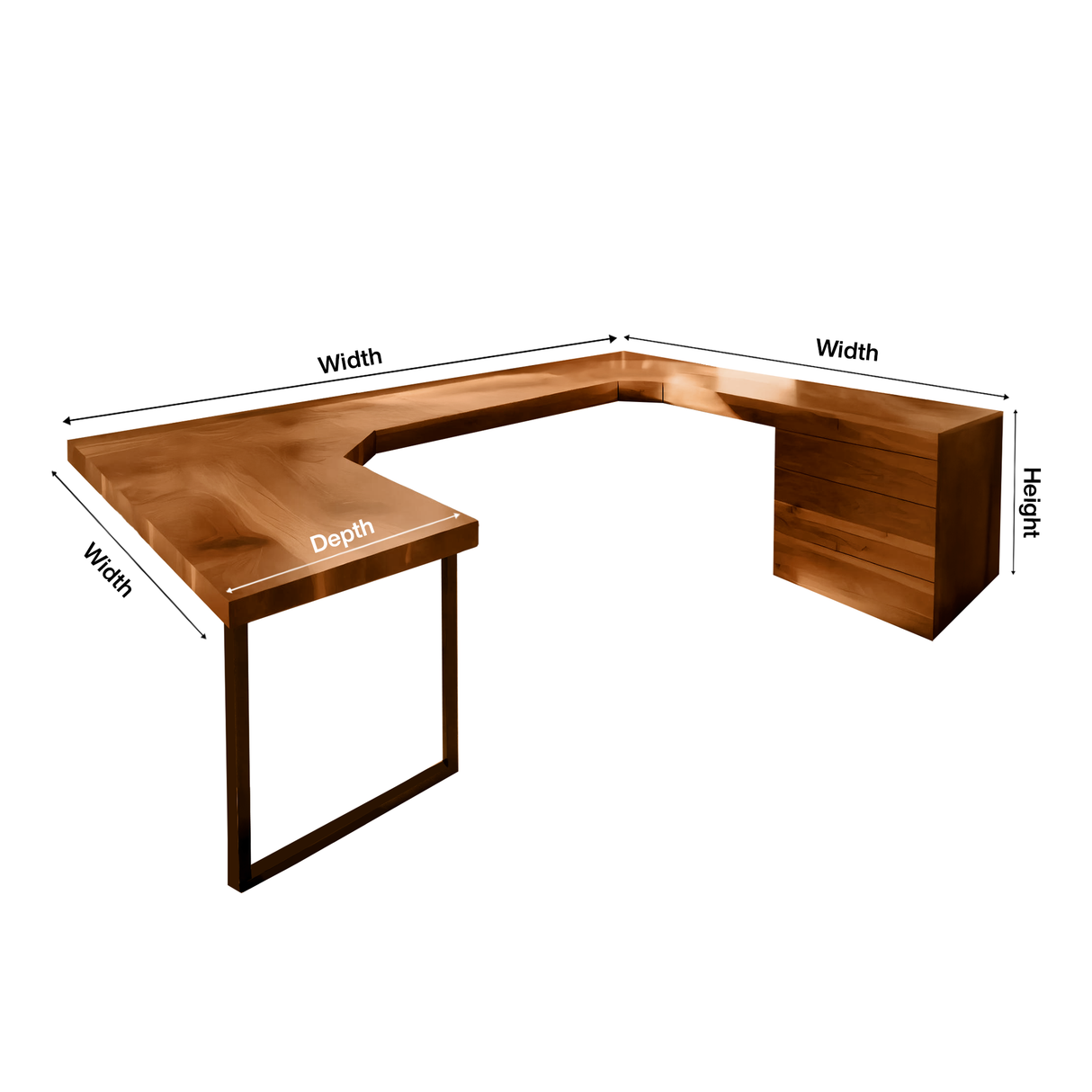 Modern U Shaped Desk For Home Office Use