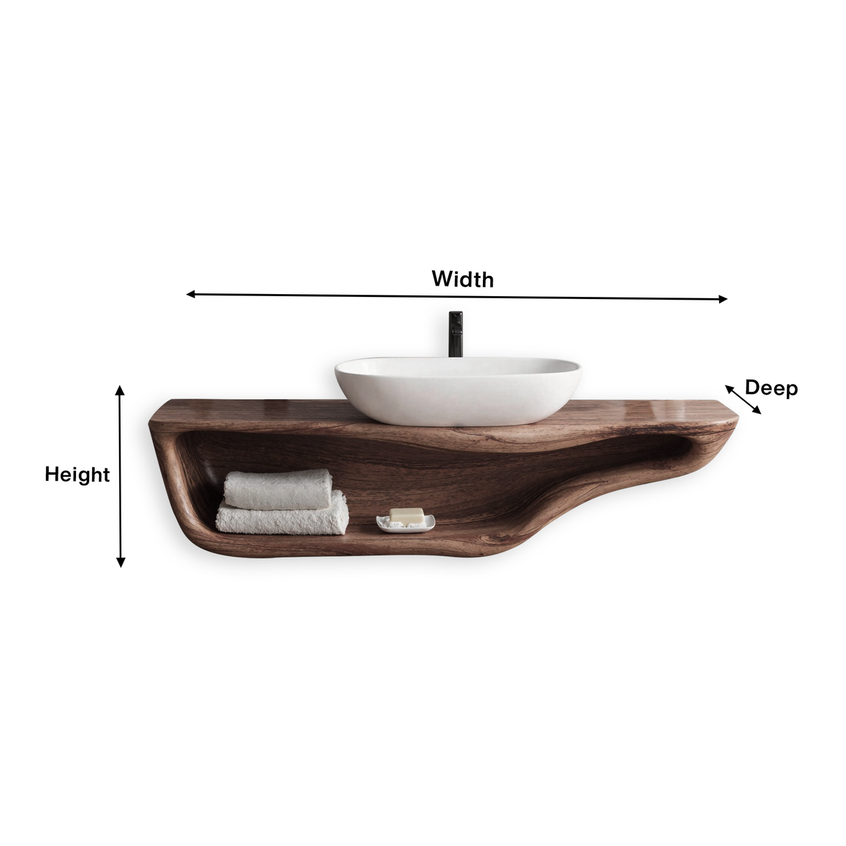 Handcrafted Live Edge Vanity For Custom Bathrooms
