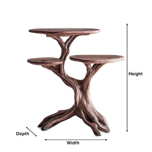 Farmhouse Solid Wood End Table Rustic Charm