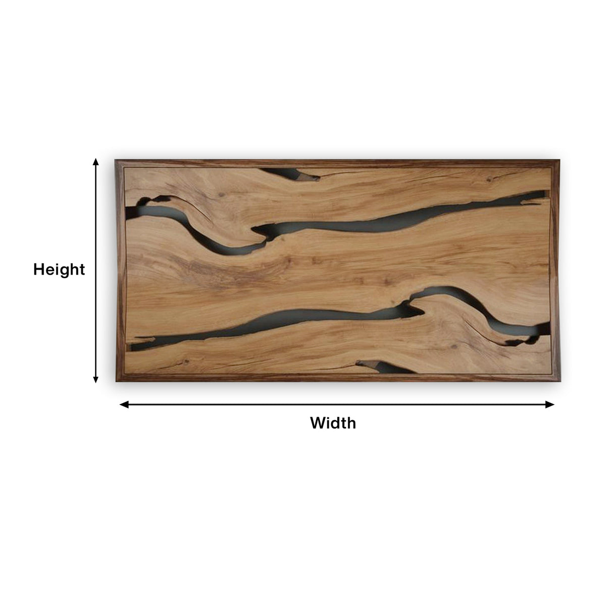 Contemporary Live Edge Headboard With Natural Woodgrain