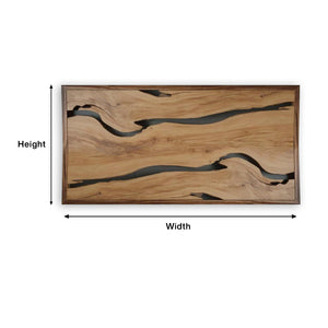 Contemporary Live Edge Headboard With Natural Woodgrain