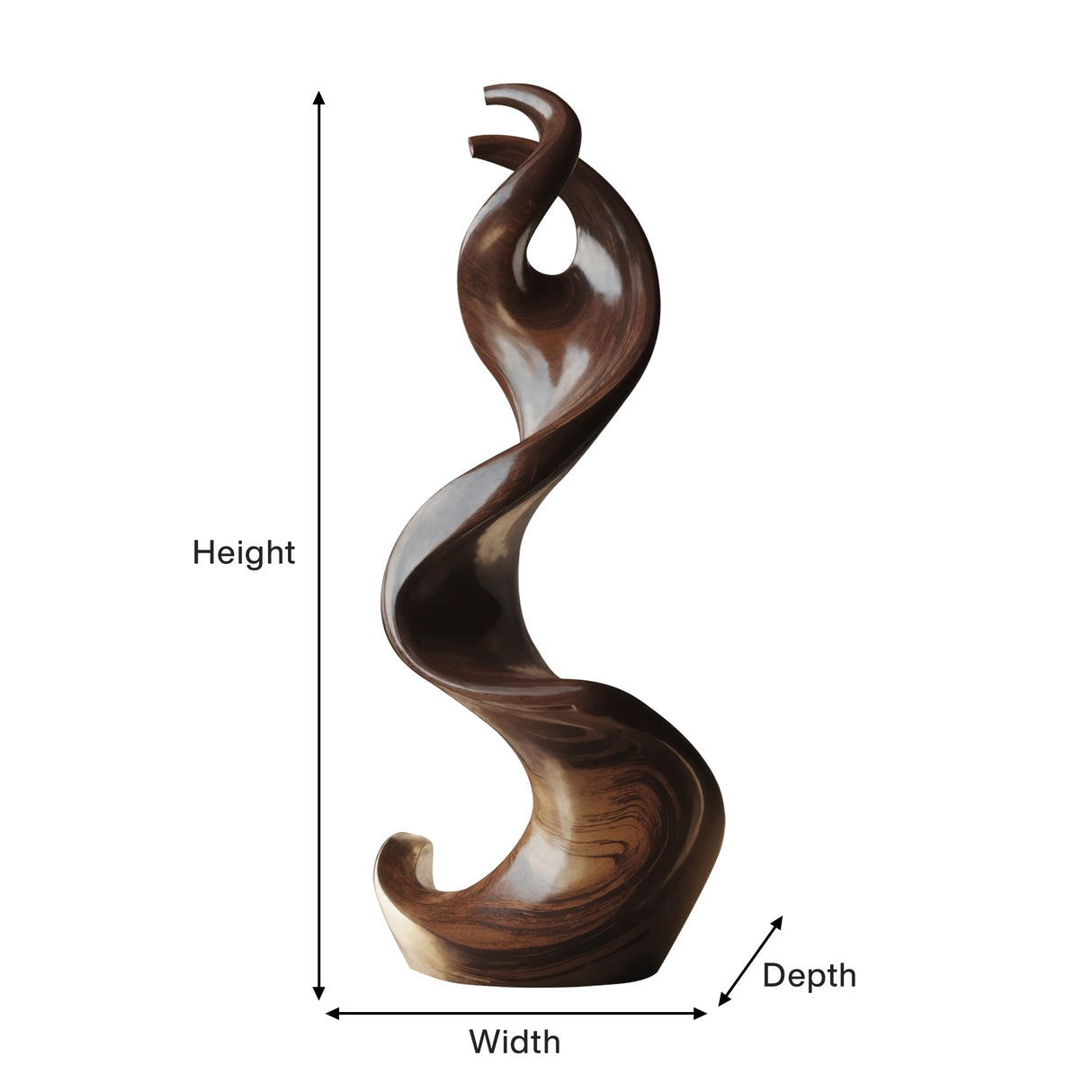 Farmhouse Large Twisted Spiral Floor Art For Living Room