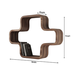 Modern Geometric Wall Mounted Bookshelf For Living Room And Office