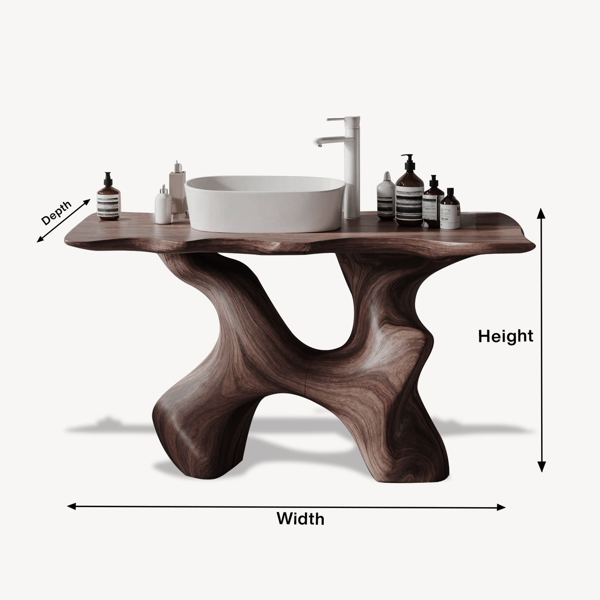 Rustic Solid Wood Vanity For Handmade Bathroom Look