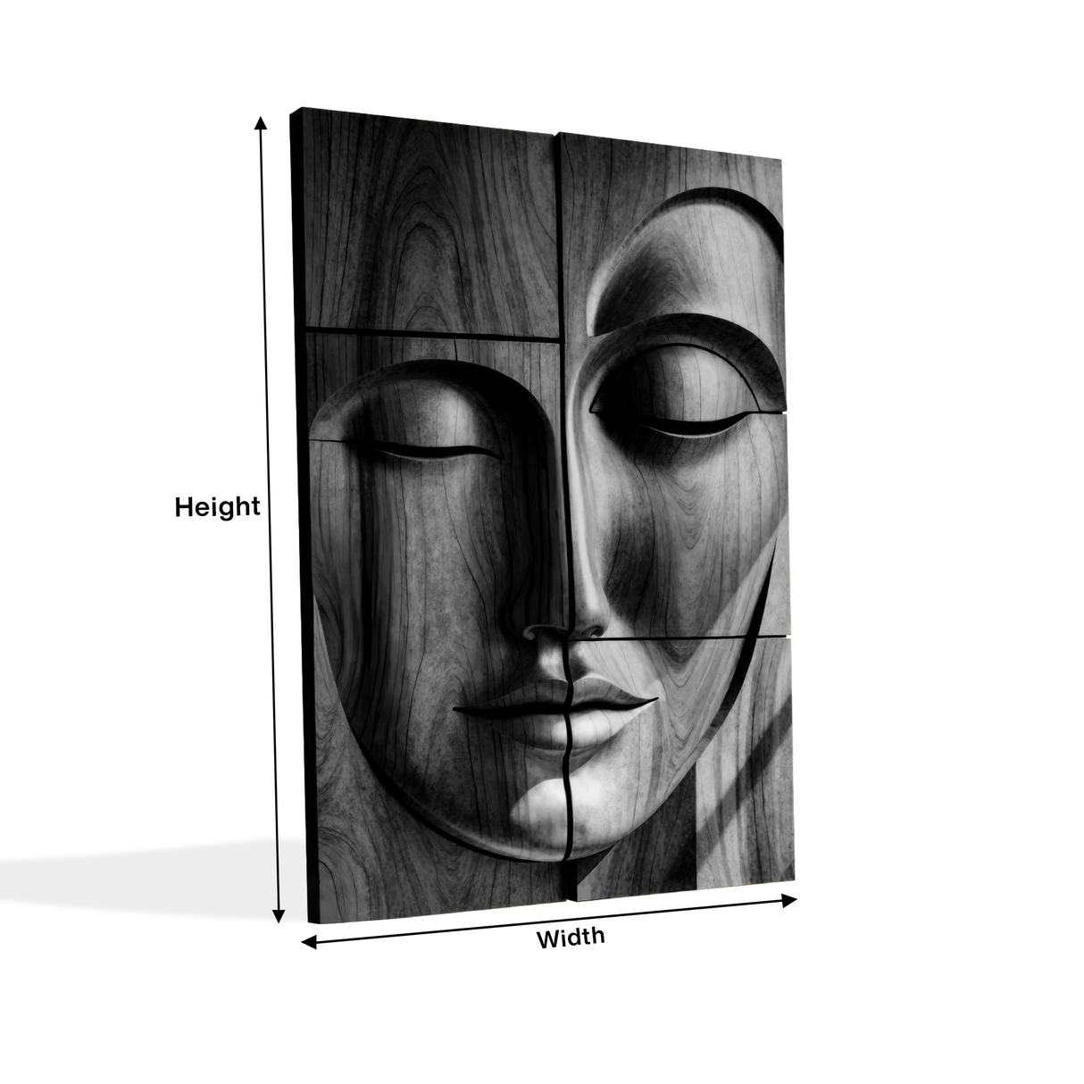 Modern Buddha Face Wall Art Living Room Entryway