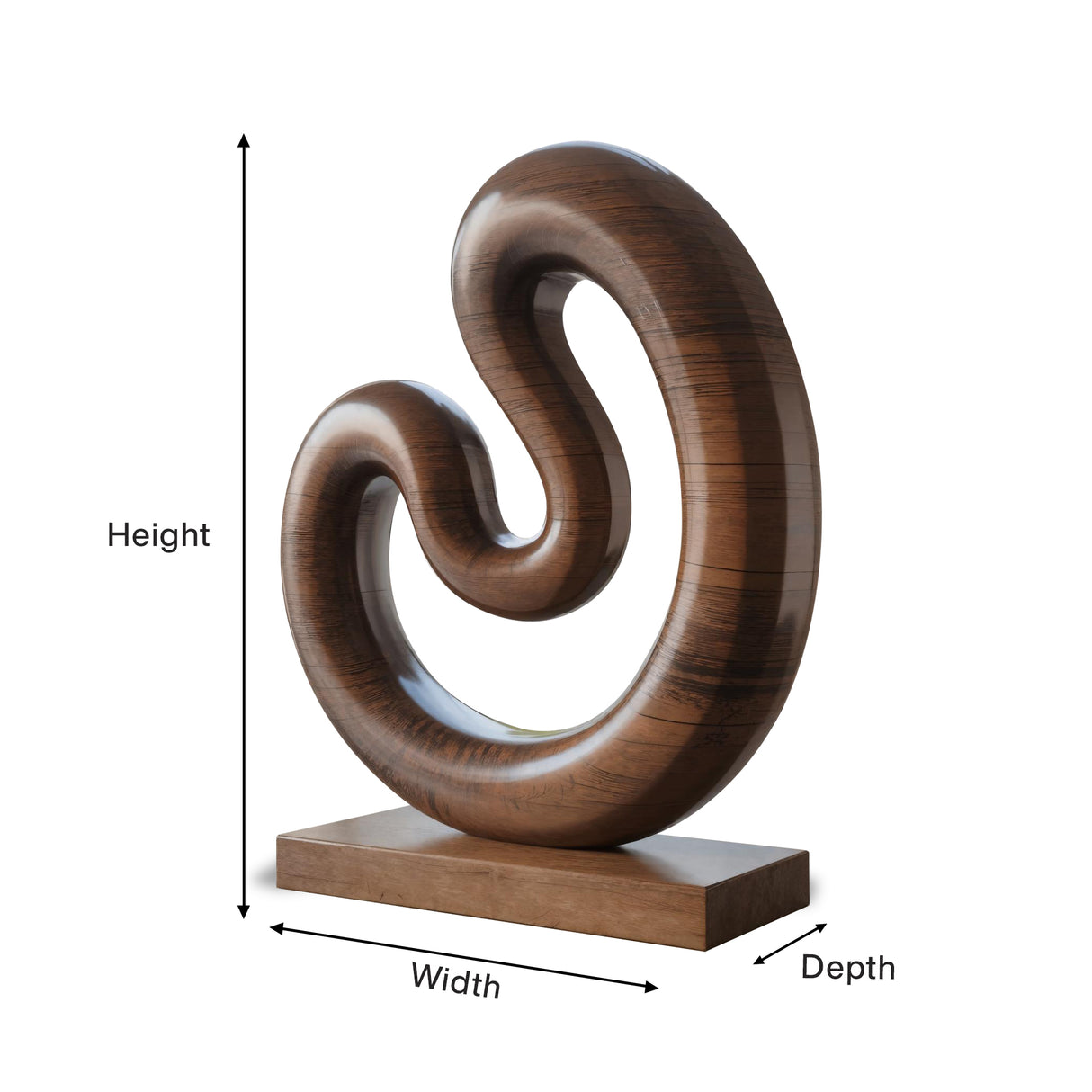 Farmhouse Large Twisted Spiral Floor Art For Contemporary Interiors