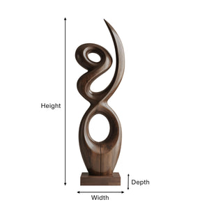 Handcrafted Wooden Abstract Sculpture For Living Room