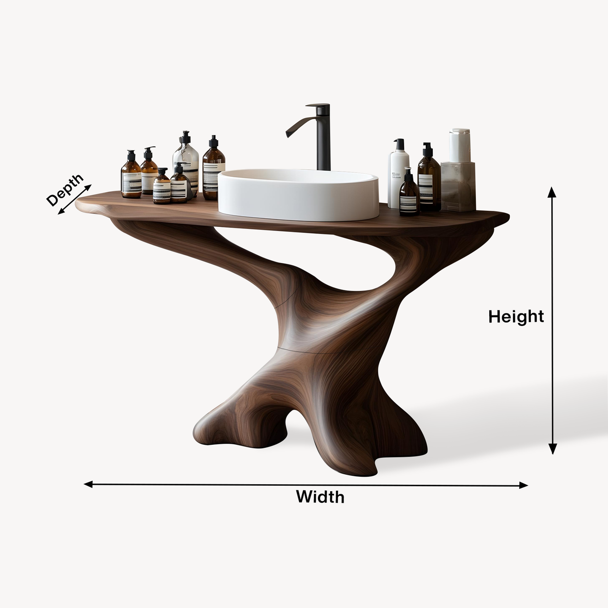 Handcrafted Solid Wood Vanity For Bathroom Decor