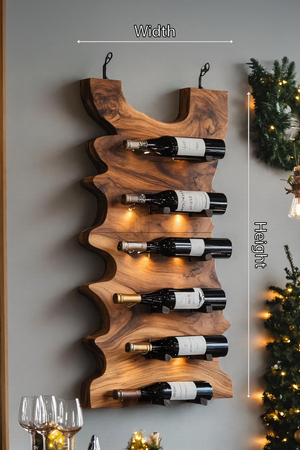 Handcrafted Live Edge Wine Holder For Entryway Design Ideas