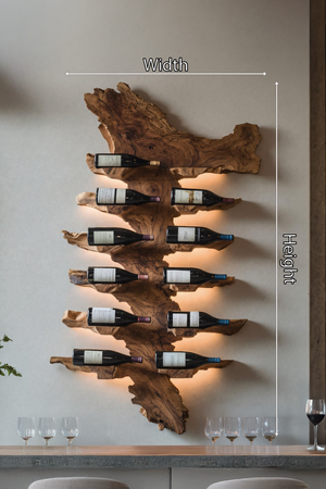 Handcrafted Live Edge Wine Holder For Luxury Furniture Decor