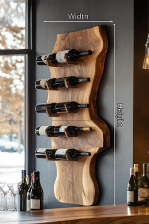 Modern Solid Wood Wine Rack For Living Room And Bar Display