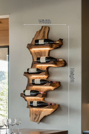 Farmhouse Live Edge Wine Holder For Entryway Furniture Decor