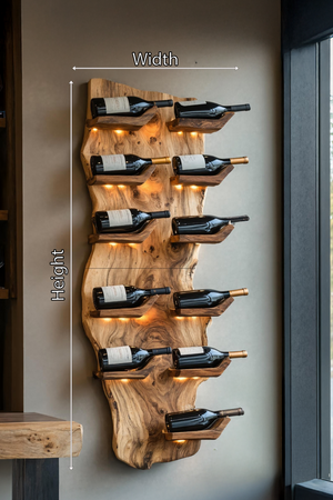 Farmhouse Live Edge Wine Holder For Living Room Furniture