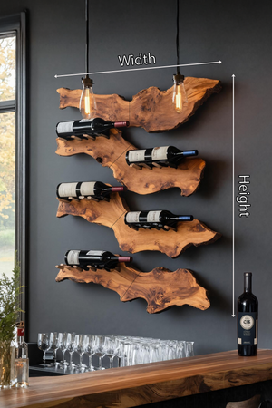 Farmhouse Wooden Wine Holder For Entryway Wine Storage Decor