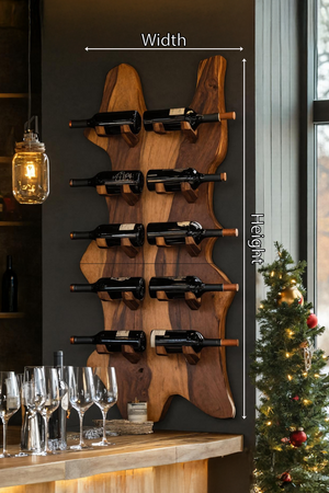 Modern Solid Wood Wine Rack For Bar Decor And Home Display