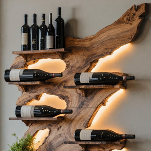 Rustic Wine Rack For Furniture Home Bar Wall Design