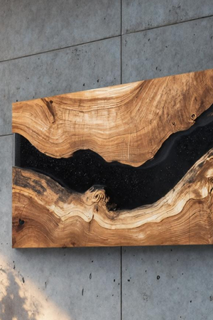 Handcrafted Wooden Rectangular Wall Art For Living Room Decor