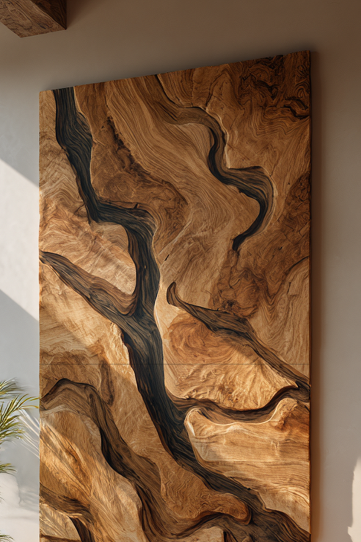 Handcrafted Wooden Wall Art Sculpture For Bedroom