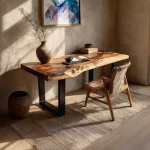 Handcrafted Wooden Tabletop For Modern Bedroom Decor