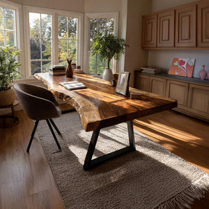 Farmhouse Solid Wood Tabletop For Bedroom Design