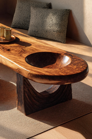 Mid Century Handcrafted Live Edge Coffee Table For Furniture Decor