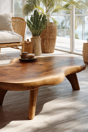 Farmhouse Solid Wood Coffee Table For Living Room Furniture