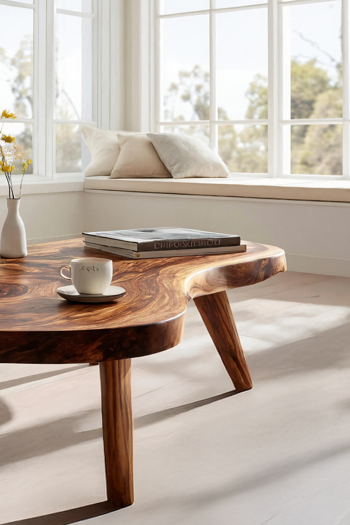 Farmhouse Solid Wood Coffee Table For Living Roomdecor And Home Style