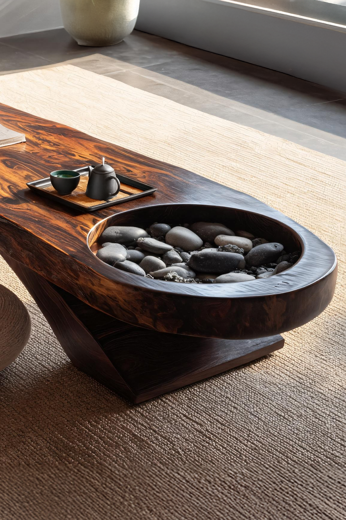 Farmhouse Solid Wood Coffee Table For Living Room And Entryway Design