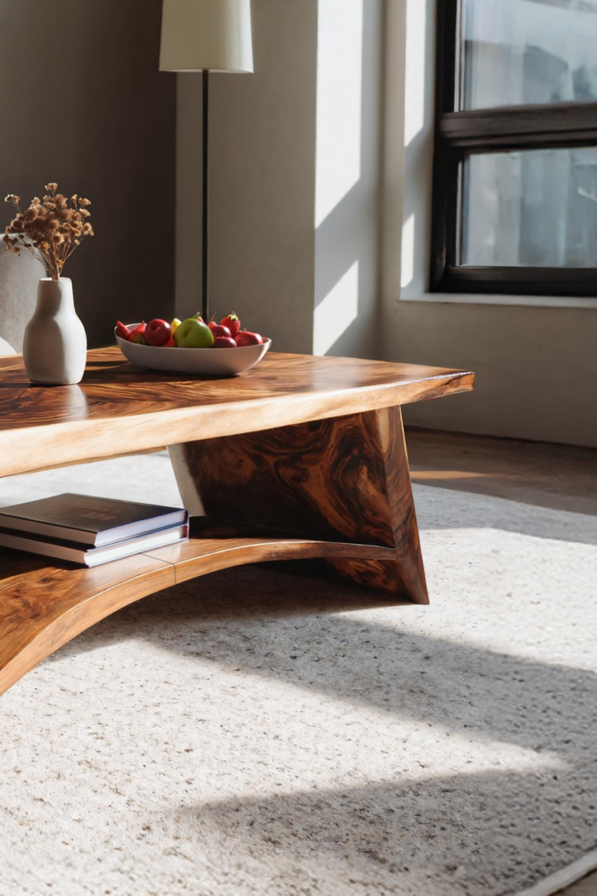 Mid Century Solid Wood Coffee Table For Living Room Furniture Decor
