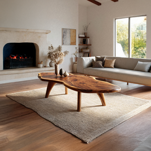 Mid Century Modern Live Edge Coffee Table For Living Room Look