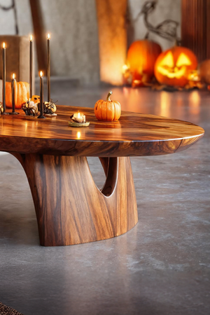 Handcrafted Solid Wood Coffee Table Livingroom Decor Haunted Charm