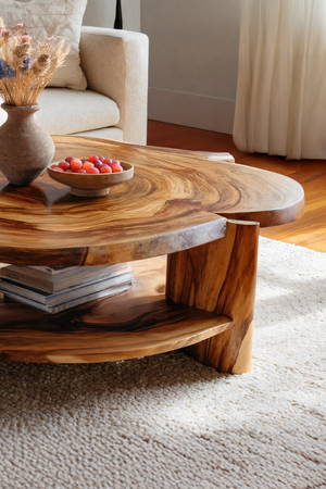 Farmhouse Handcrafted Solid Wood Coffee Table For Living Room Decor